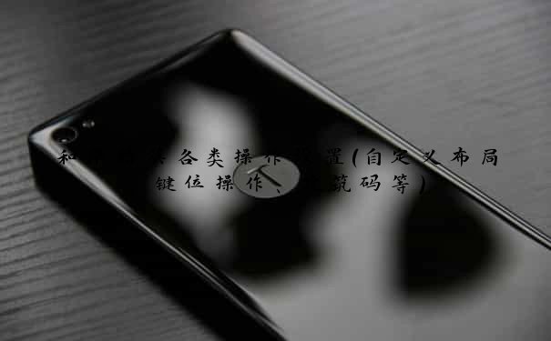 和平精英各类操作设置（自定义布局、键位操作、建筑码等）